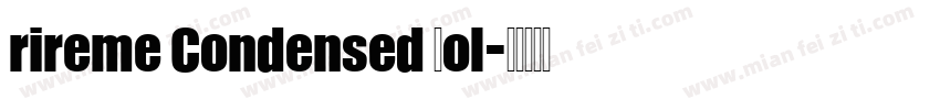 rireme Condensed Bol字体转换